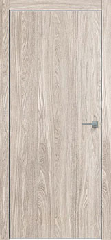 Межкомнатная дверь L10 кромка ALUM Дуб капучино