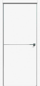 Межкомнатная дверь L10 молдинг кромка ALUM с двух сторон Сатин белый